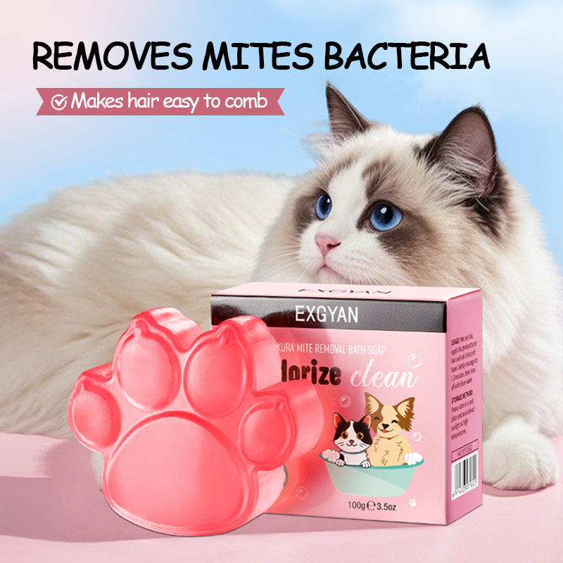Pet Sakura Cleansing Soap EXGYAN Cleaning Pet Hair Handmade Soap Cross-Border Wholesale