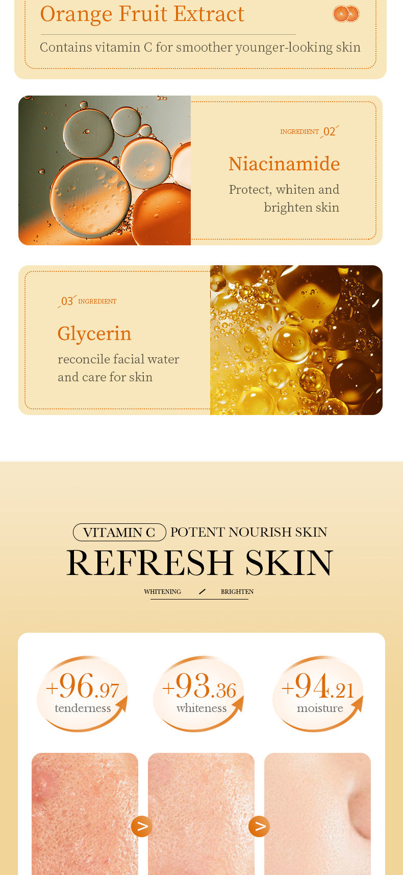 All English Vitamins C Whitening Skin Care Set BIOAOUA Cleansing and Moisturizing Five-Piece Set  Wholesale