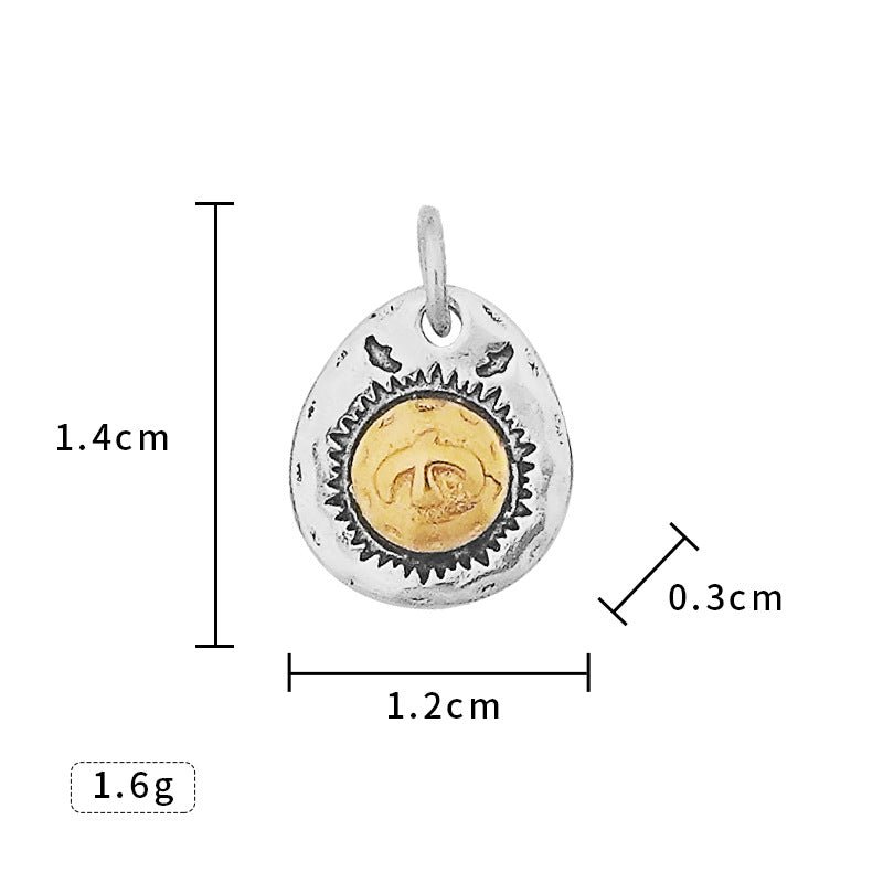 New Stainless Steel Necklace Accessories Japanese Takahashi Goro Cross Wheel Disc Chain Titanium Steel Eagle Hook Taijiao Chain