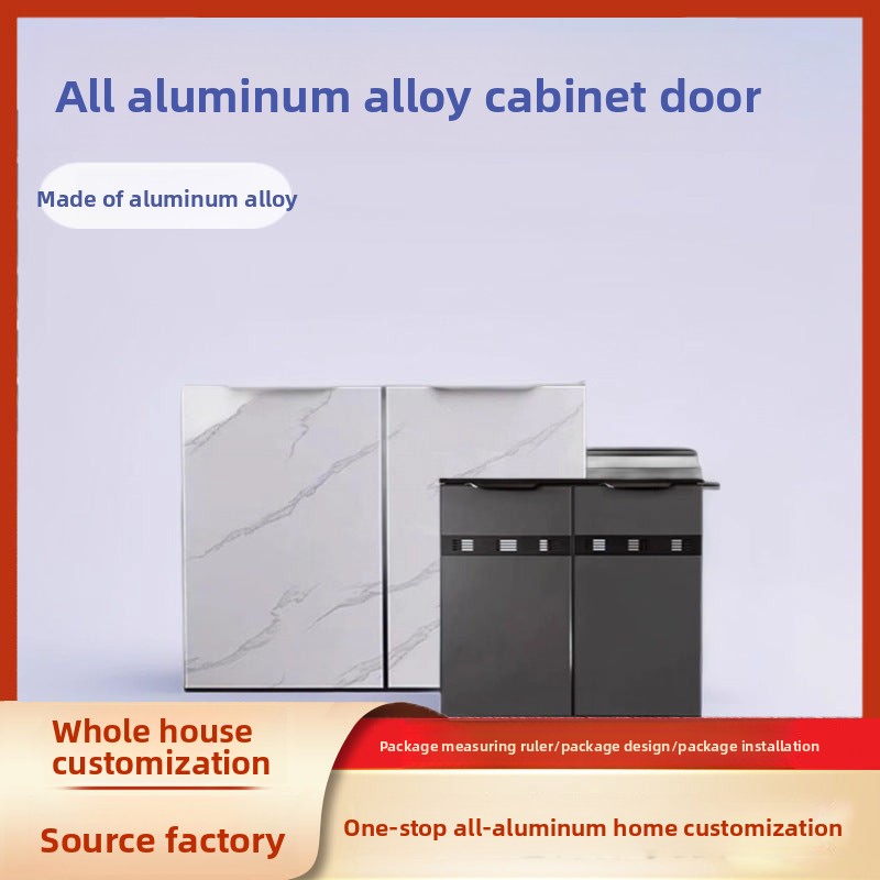 Frameless Aluminum Alloy Cabinet Door No Drilling Whole House Self-Installation Cabinet Door Stove Kitchen Door Panel Source Manufacturer
