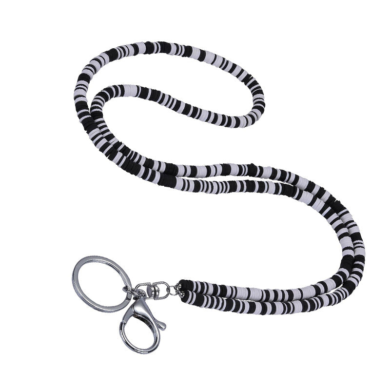 Bohemian Style Necklace Colorful Soft Clay Phone Key Beach Necklace Work Badge Pendant Women's Soft Clay Necklace