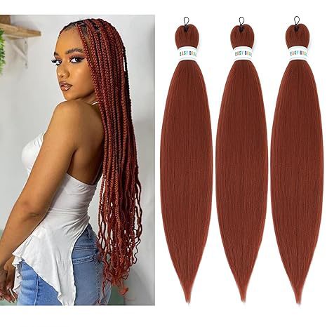 EZ Braided Synthetic Crochet Hair Export Cross-Border Factory In Stock Big Braids European and American Long Straight Hair