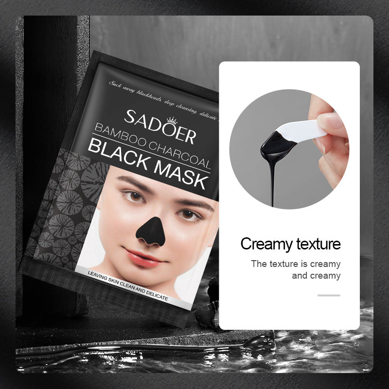 Bamboo Charcoal Blackhead Absorbing Nose Mask Patch SADOER T District Care Box Set Cross-Border Foreign Trade Live Wholesale