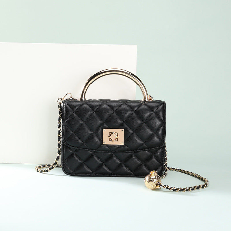 European and American Style Small Square Bag New Diamond Embroidery Women's Bag Niche Versatile Fashion Chain Crossbody Women's Bag Single Shoulder Small Square Bag