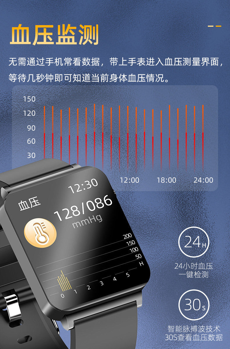 KS03Smart Watch Non-invasive Blood Glucose ECG ECG blood pressure blood oxygen temperature monitoring smartwatch manufacturer