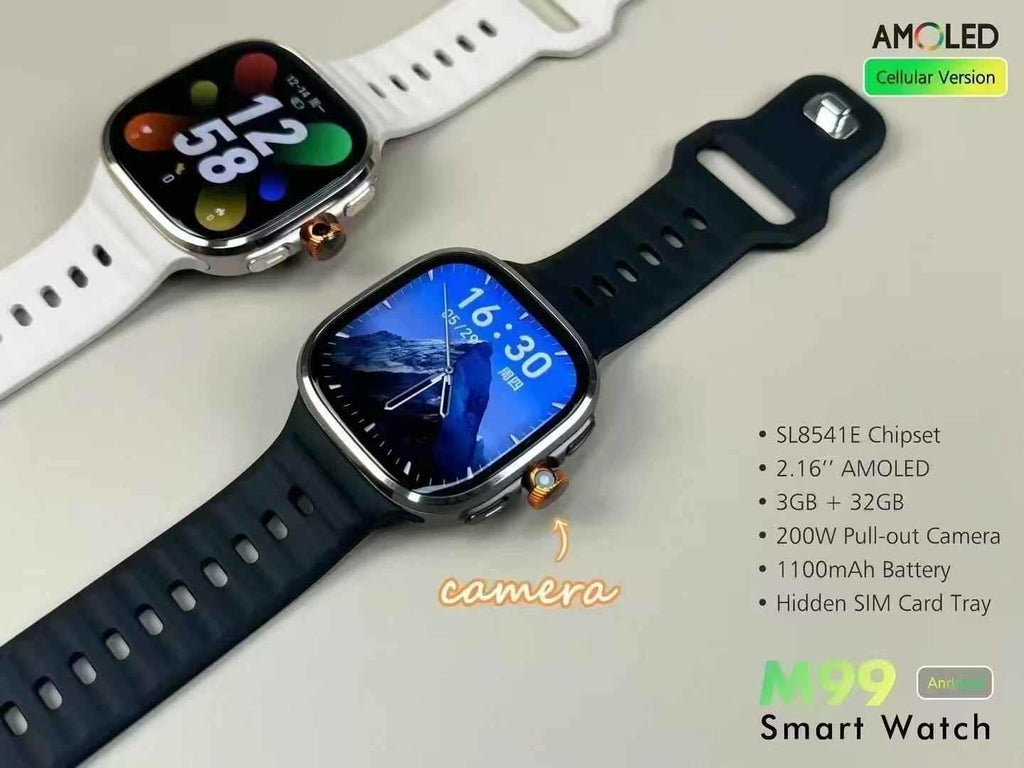 M99Smart Watch5G SIM Card Global Comm Google Store APP Download2.14inch Full Screen Touch Dual System