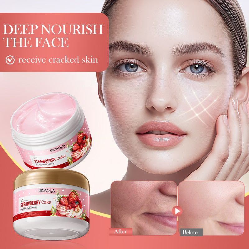 Full English Strawberry Cake Nourishing Cream BIOAOUA Moisturizing skin moisturizing cream  foreign trade wholesale