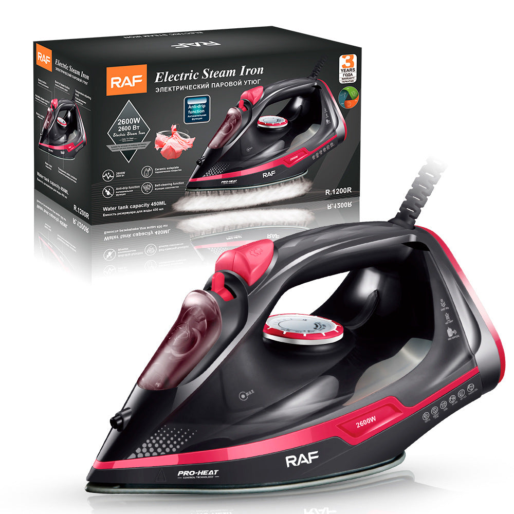 RAF European Standard Household Steam Electric Iron2600W Handheld Small Portable Clothes Ironing Machine