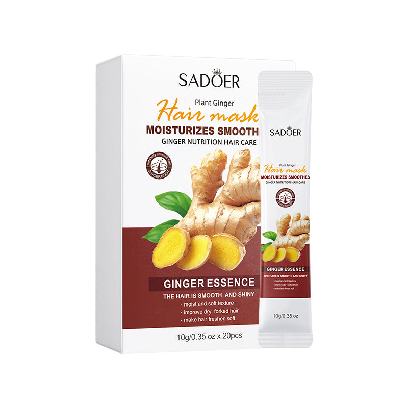 Ginger Hair Mask SADOER Improve Frizz, Soften and Smooth, Portable Strip Pack, Cross-Border Foreign Trade Wholesale