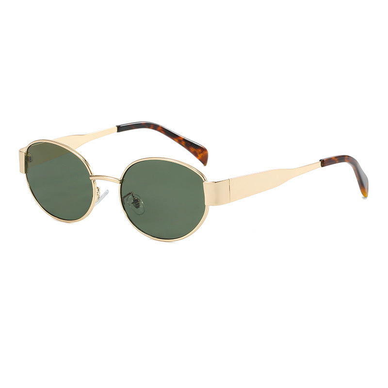 New European and American Fashion Oval Frame Sunglasses for Women High-end Sunglasses for Women Trendy Sunscreen Wholesale sunglass