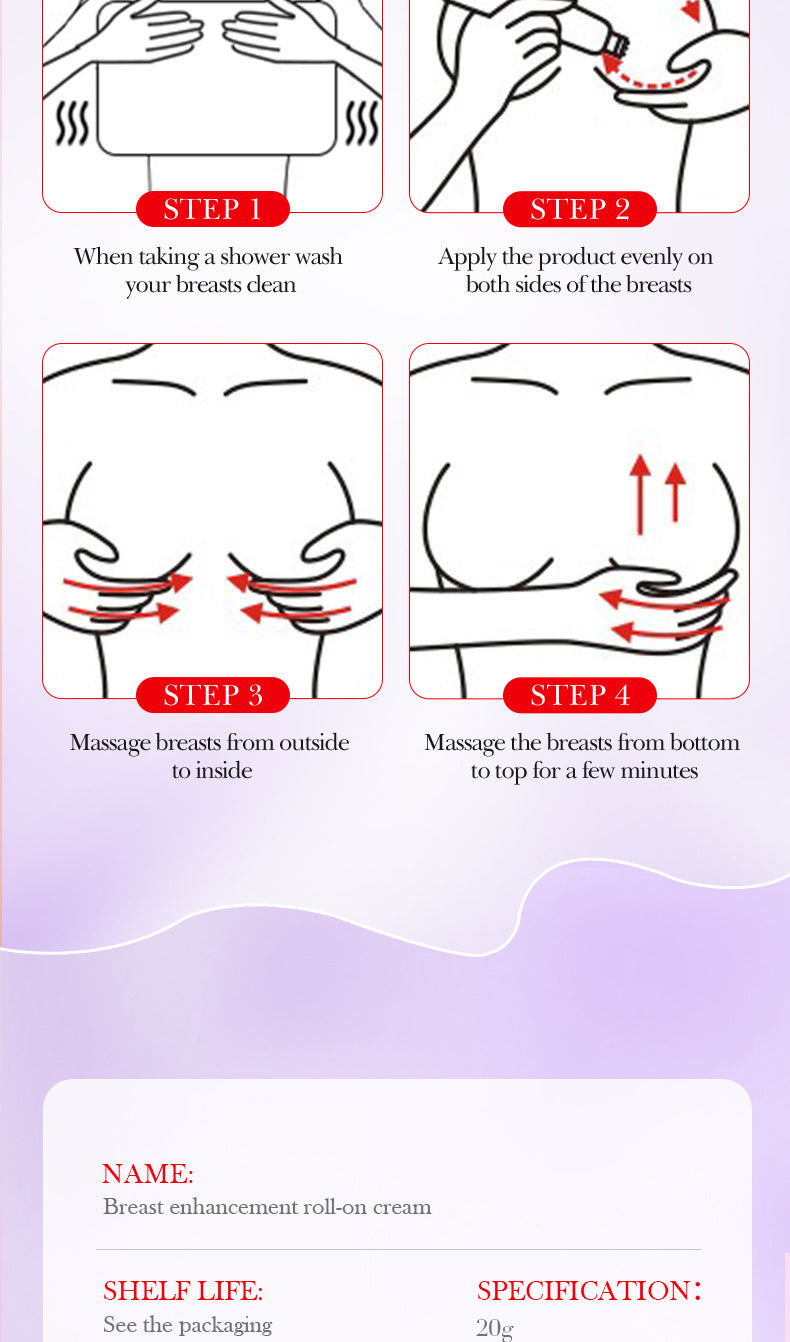 Full English Roll-on Cream20g SADOER Breast Firming and Plumping Massage Care Beauty Cream  Wholesale