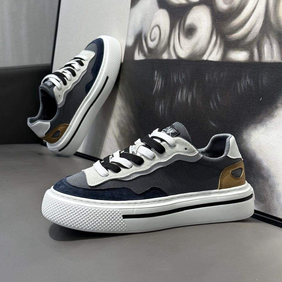 Men's Shoes2025New Summer Breathable Mesh White Shoes Thick Sole Height Increasing Sports Casual Shoes Men's Low-top Sneakers