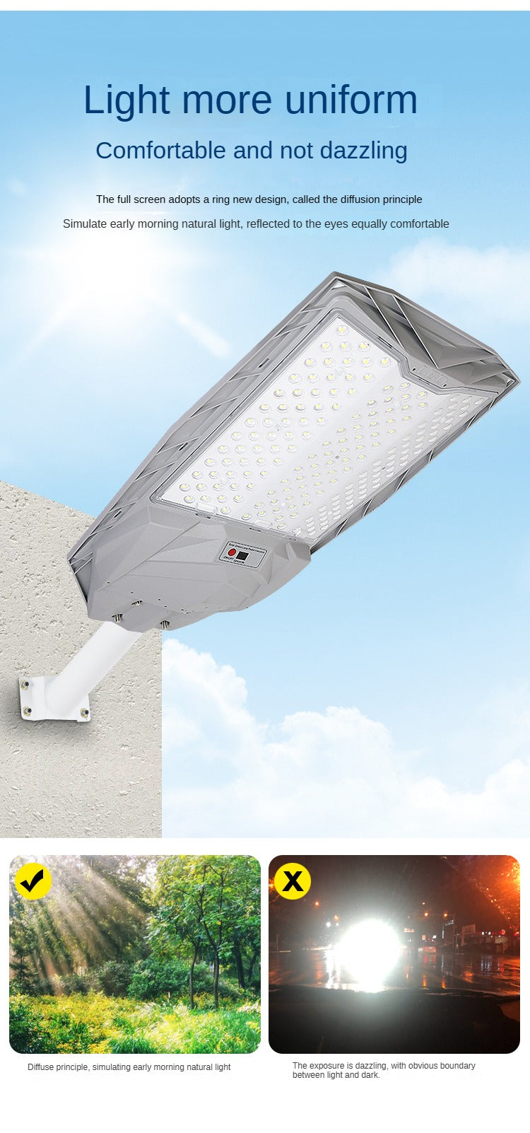 Abs Lamp Body High Brightness Waterproof Outdoor Street Light Led Solar Street Light