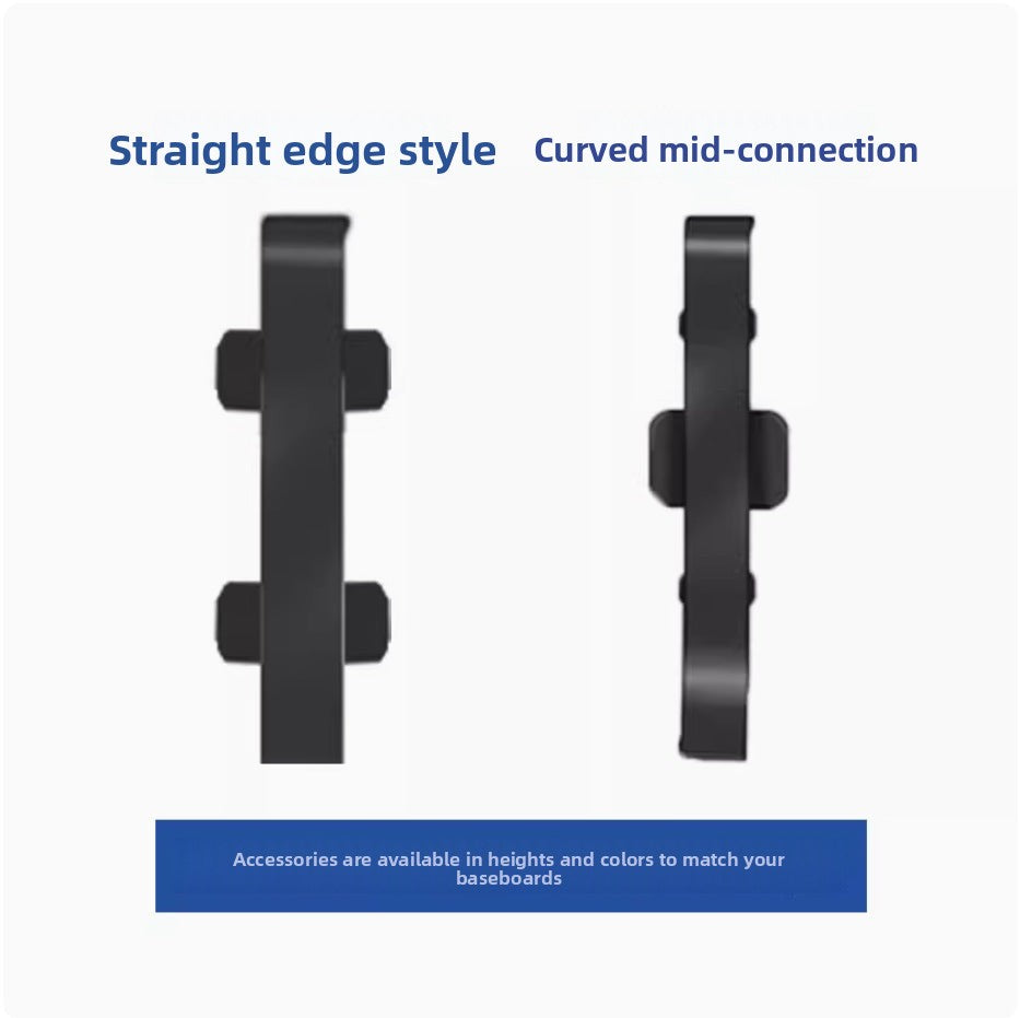 Aluminum alloy skirting board7cm Ultra-narrow double-layer snap-on skirting board, ultra-thin self-adhesive metal aluminum alloy baseboard