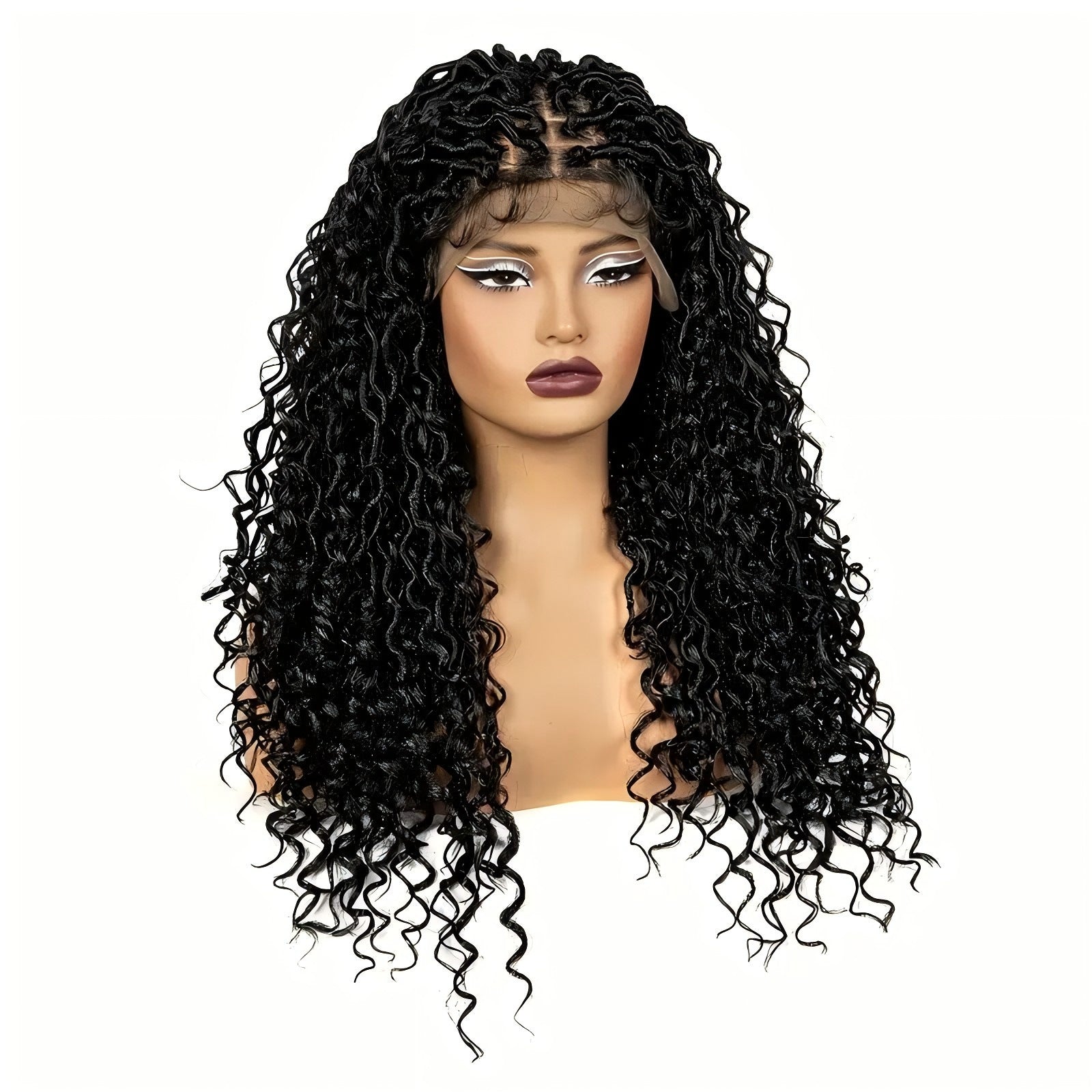 Wholesale Cross-Border E-commerce Hot-Selling Full Lace New Style Concubine Headpiece Goddess Locs Braids Wig
