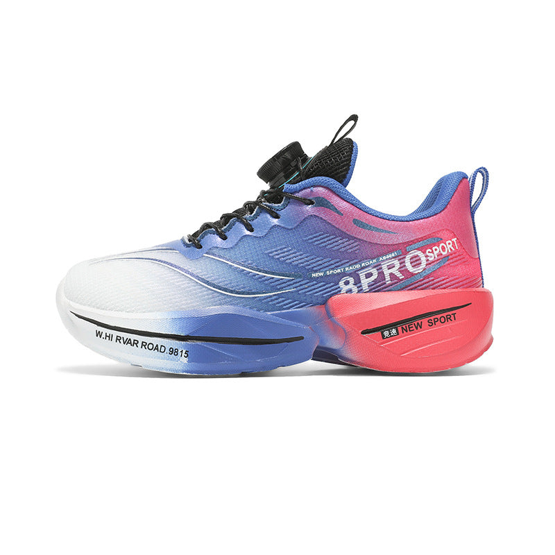 Red Rabbit8pro Rotating Button Children's Shoes Lightweight Shock Absorption Rebound Non-Slip Running Shoes Boys and Girls Students Physical Test Sports Shoes