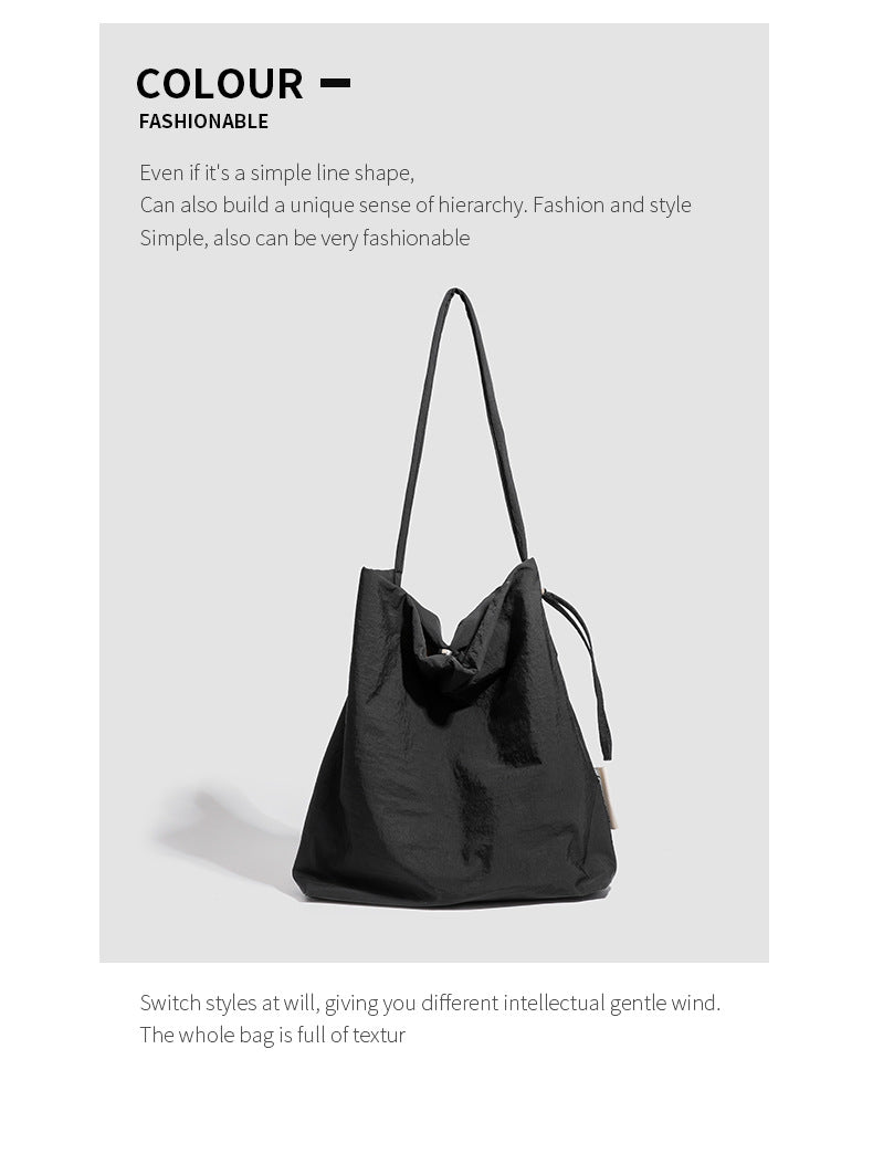 Oxford Cloth Workwear Korean Style Large Capacity Totes Idle Style Solid Color Leisure Class Commuter Shoulder Bag Bags