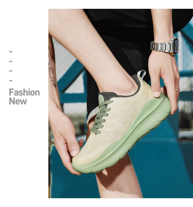 Autumn Live Streaming Cushioned Running Shoes Versatile Trendy Shoes Men's Shoes Women's Shoes Large Size Lightweight Sports Shoes Lightweight Cushioned