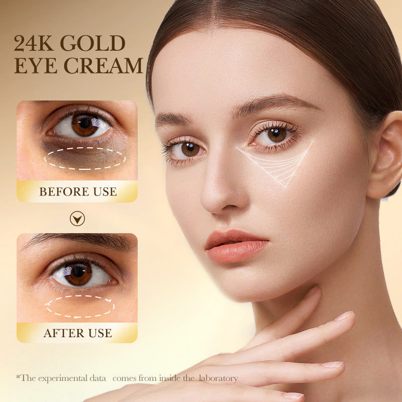24K Gold Eye Cream ZOZU Hyaluronic Acid Hydrating and Moisturizing Eye Cream for Eye Wrinkles Cross-Border Wholesale