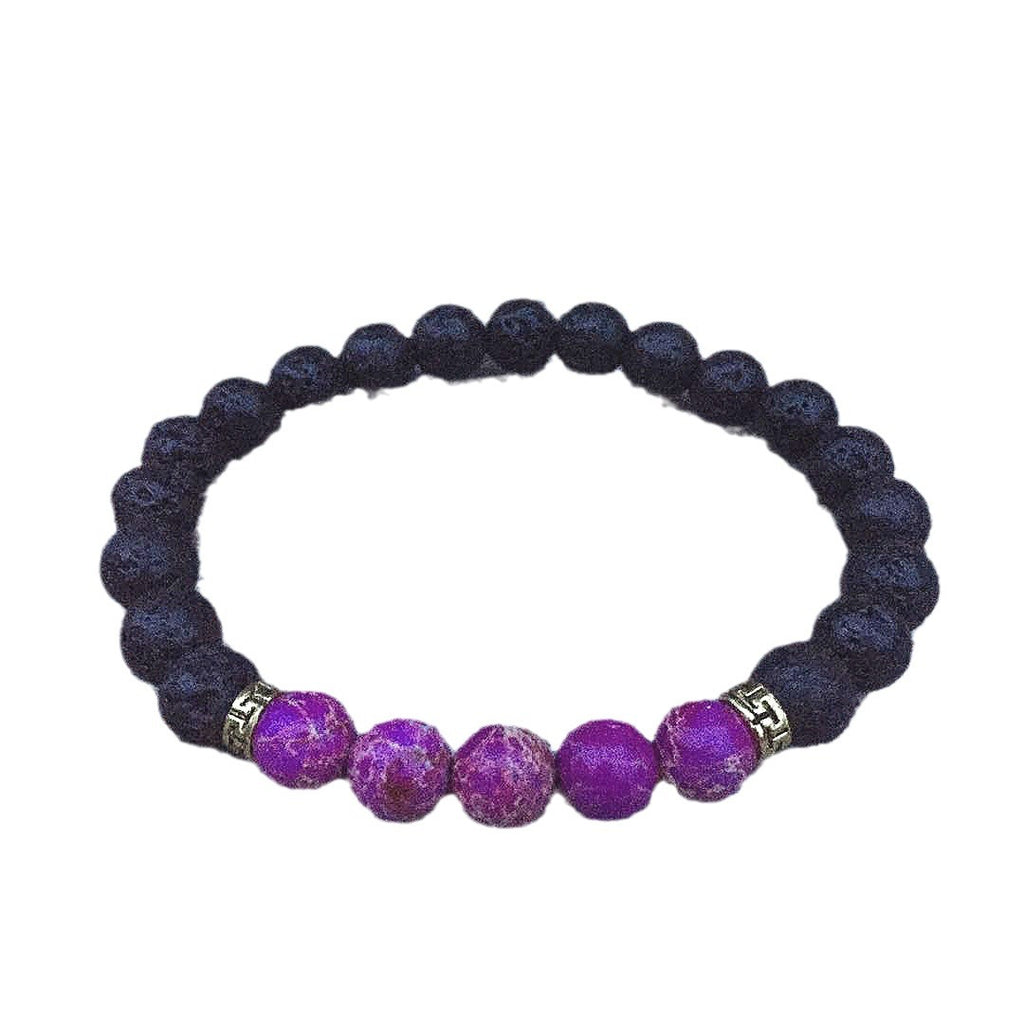 AliExpress8mm Volcanic Lava Stone Bracelet Natural Emperor Stone Couple Fashion Bracelet Factory Direct Sale