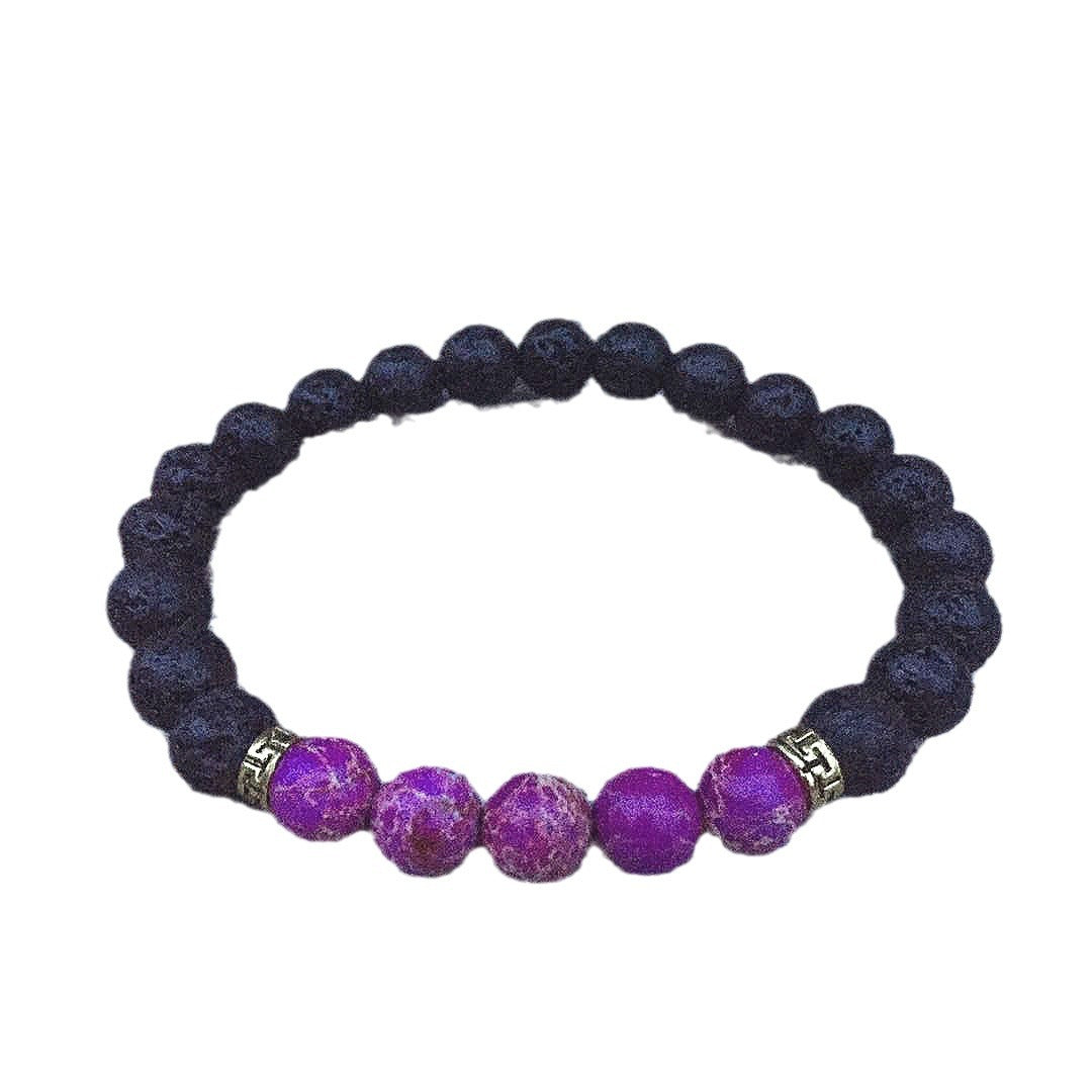 AliExpress8mm Volcanic Lava Stone Bracelet Natural Emperor Stone Couple Fashion Bracelet Factory Direct Sale