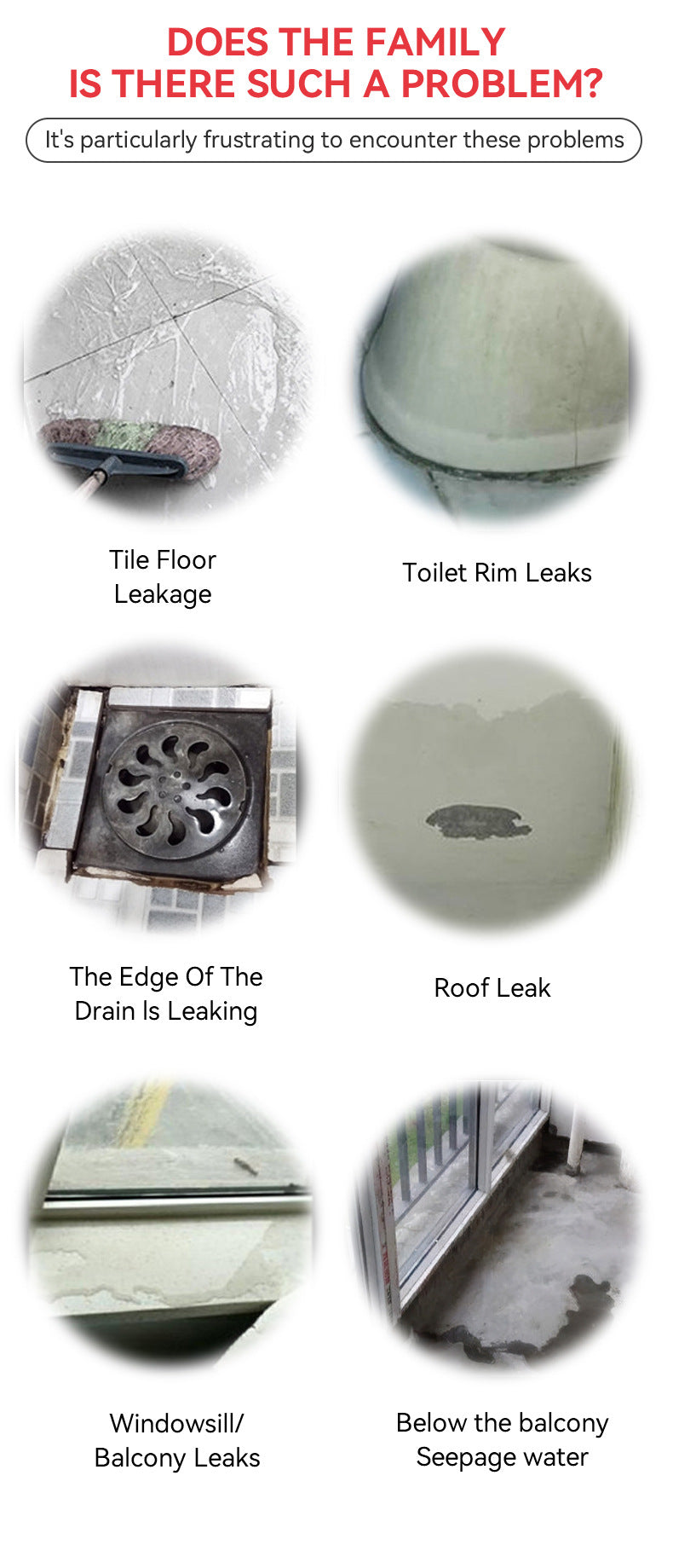 Transparent Waterproof Adhesive Exterior Wall Roof Bathroom Leak Repair Glue No Brick Breaking Floor Waterproof Coating Sealant