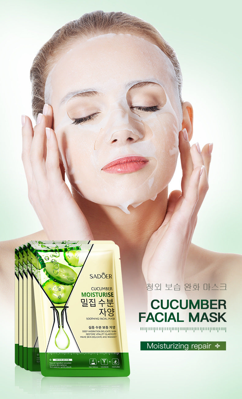 Full English Cucumber Skin Rejuvenation Mask SADOER Hydrating and Moisturizing Plant and Fruit Face Mask  Wholesale