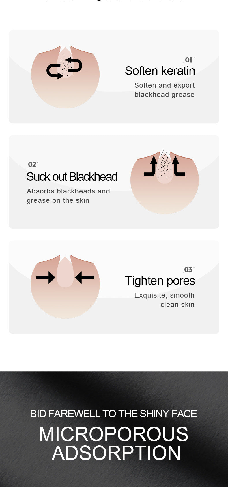 Full English Nose Strips Pack SADOER Bamboo Charcoal Blackhead Absorbing Nose Mask Patch T District Nursing  Foreign Trade Wholesale