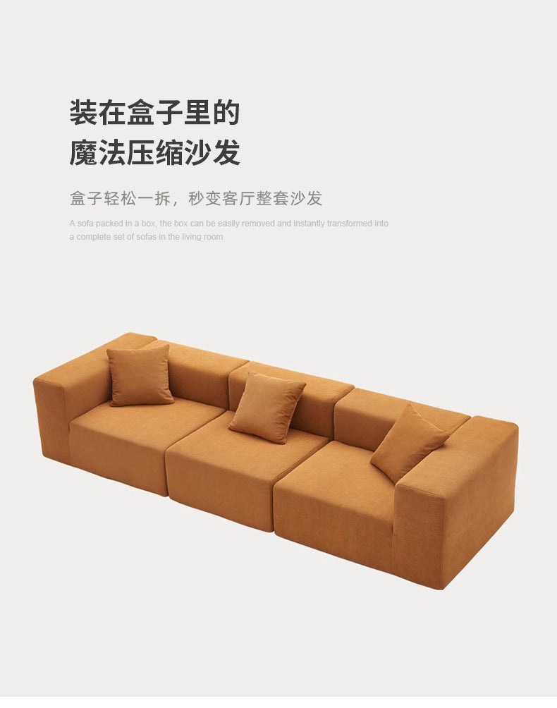 Fully Compressed Sofa Compression Sofa Corduroy Fabric Sofa for Home Living Room Straight Sofa Shipping and tax not included
