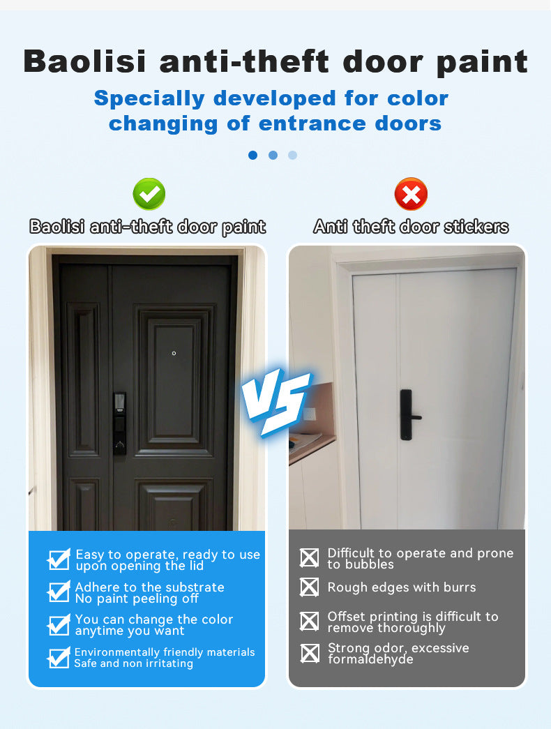 Anti-theft Iron Door Paint Metal Aluminum Alloy Iron Door and Window Renovation Color Change Rust-Proof Water-Based Paint Latex Paint