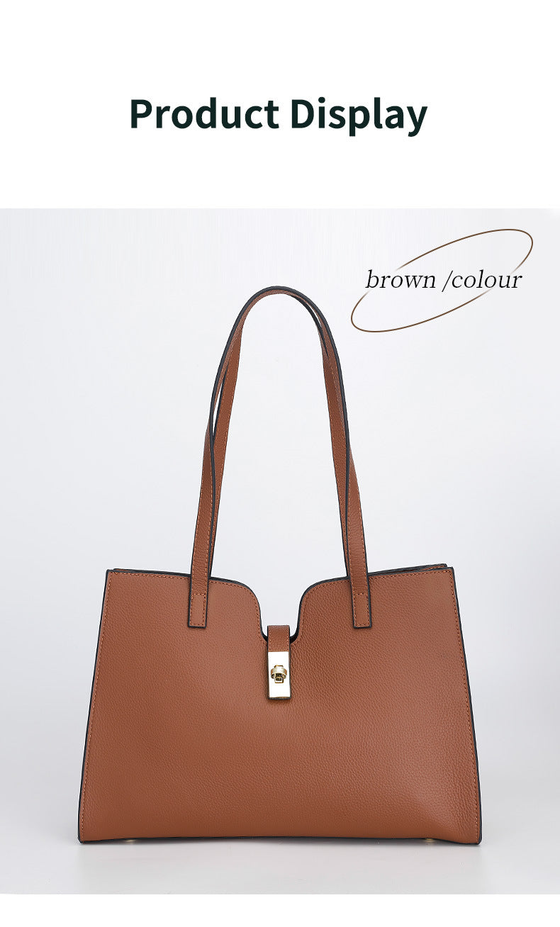 Large Capacity Single Shoulder Tote Bag for Women, Casual Commuter Bag, Trendy Versatile Fashionable Light Luxury Briefcase Underarm Bag