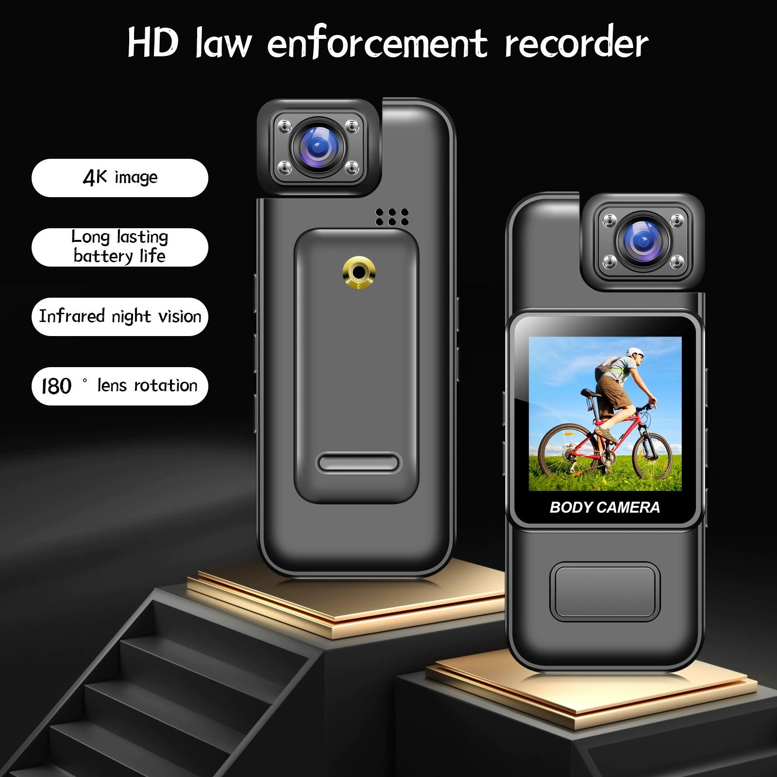 Pocket Camera Sports DV Small photo recorder with screen, back clip camera, infrared night vision, portable law enforcement device