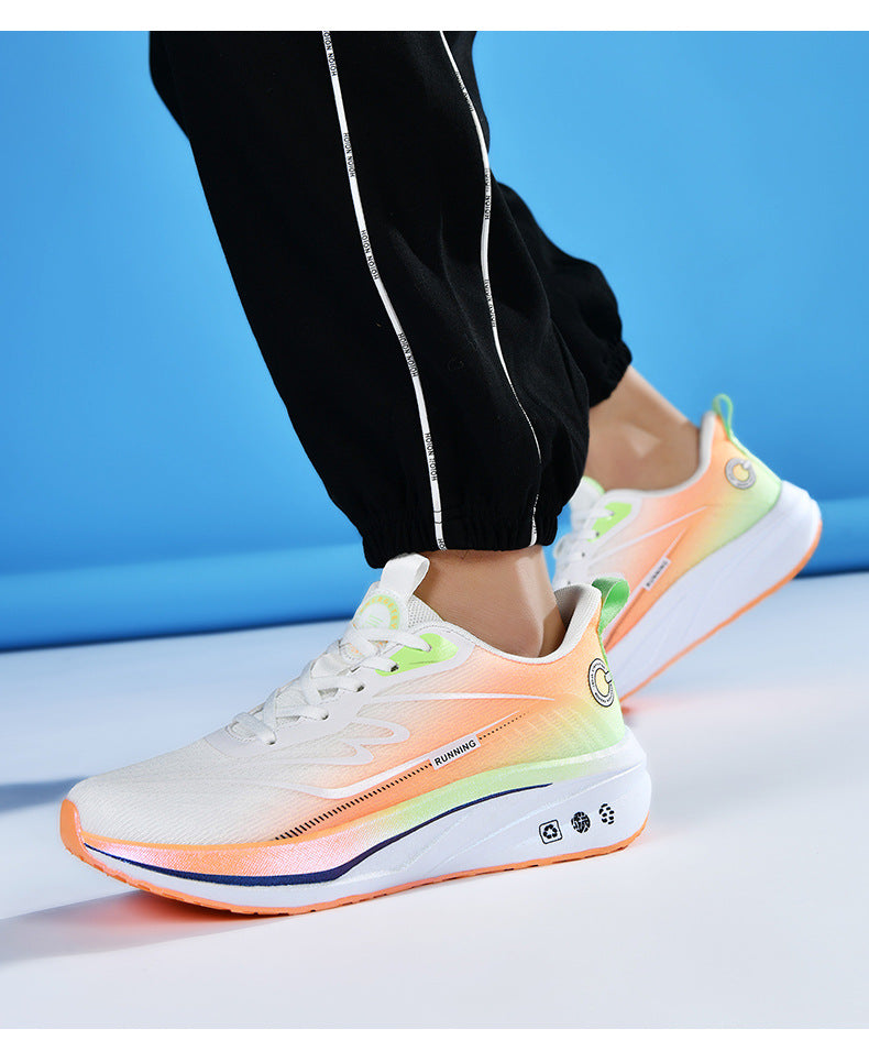 2025Large Size Marathon Running Shoes for Men and Women, Outdoor Aerobic Running, Lightweight and Breathable, Student Physical Test Running Shoes