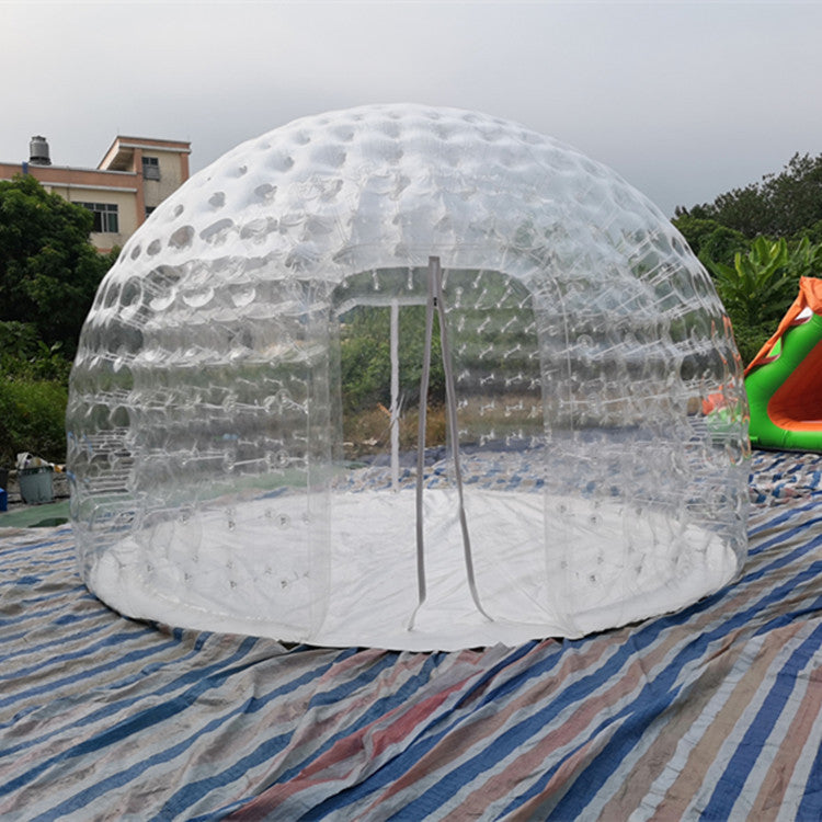 Outdoor Double-Layer Transparent Bubble Tent Rooftop Dining Inflatable Starry Sky Homestay Hotel Villa Restaurant Mongolian Yurt
