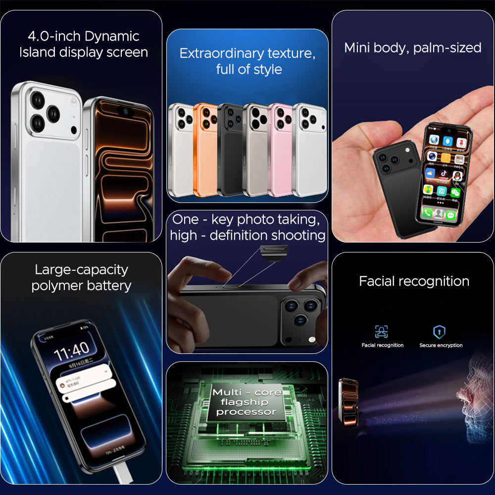 XS17Pro Mini Smart Small Phone3.5Inch WiFi In-stock HD Screen i17pro Mini Mobile Phone