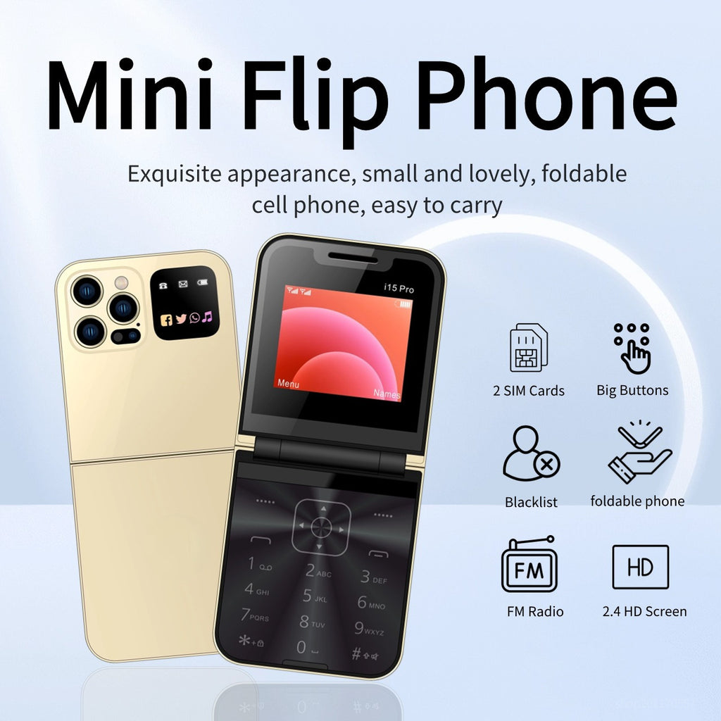 Wholesale Hot Selling Foldable Mobile Phone for Elderly Bluetooth Dialing Student Backup Feature Phone Card Phone Foldable