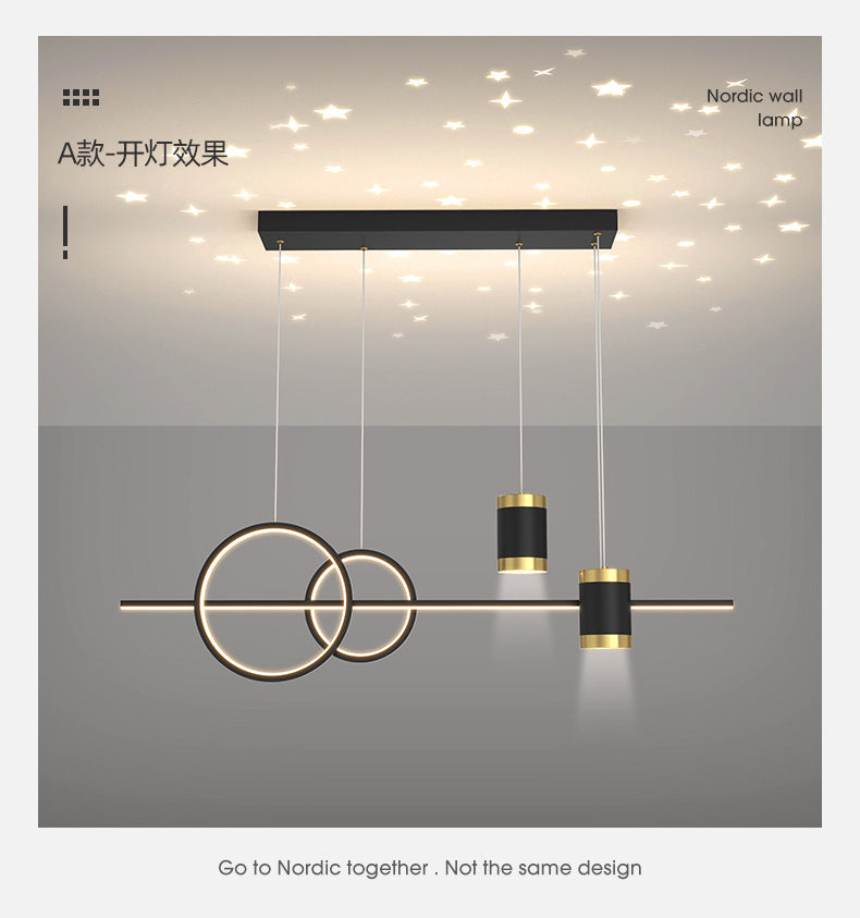 Living Room Pendant Light Modern Minimalist Lighting Internet Celebrity Light Luxury Nordic Lamp Creative Starry Sky Bedroom Bar Counter Dining Room Pendant Light