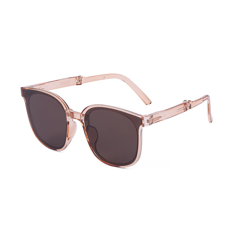 New Fashion Foldable Sunglasses for Women UV Protection Polarized Sunglasses Trendy Portable Full Frame Sun Glasses