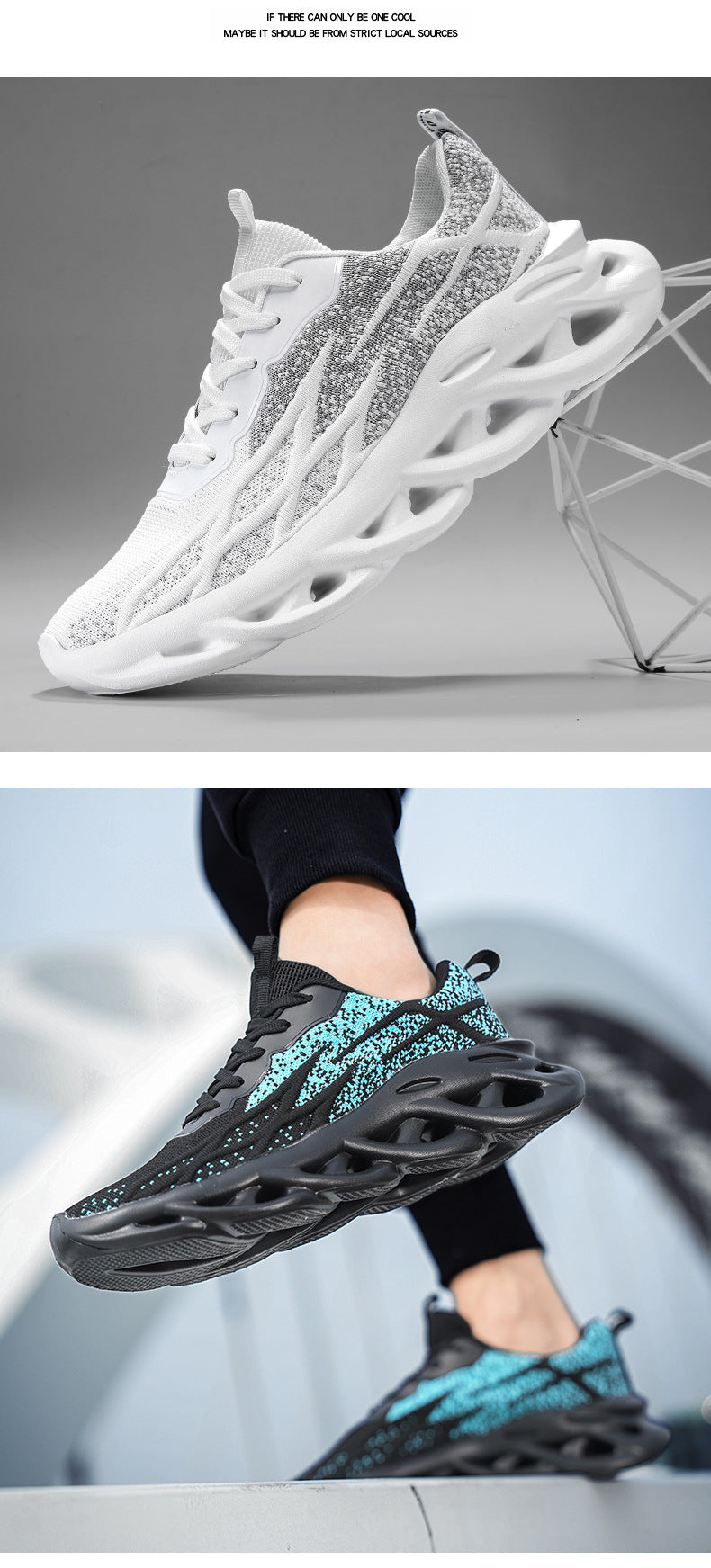 Summer Flyknit Breathable Running Shoes Braided Sole Casual Sports Shoes Men's Lightweight Trendy Shoes Professional Racing Running Shoes