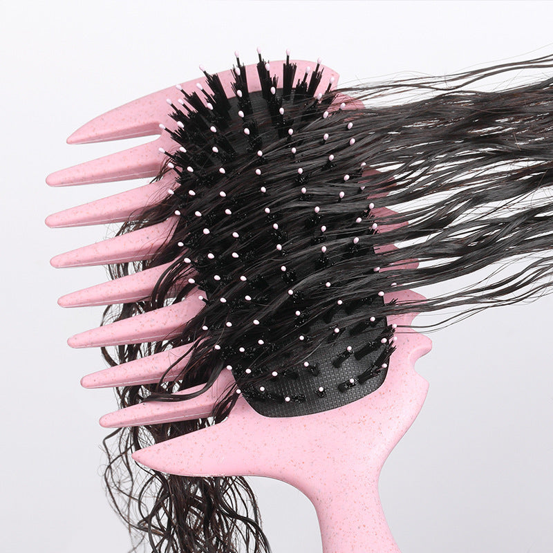 Foreign Trade Wholesale Dual-use Anti-static Curl Defining Comb Three-prong Wide-tooth Cushion Airbag Smooth Hair Massage Comb