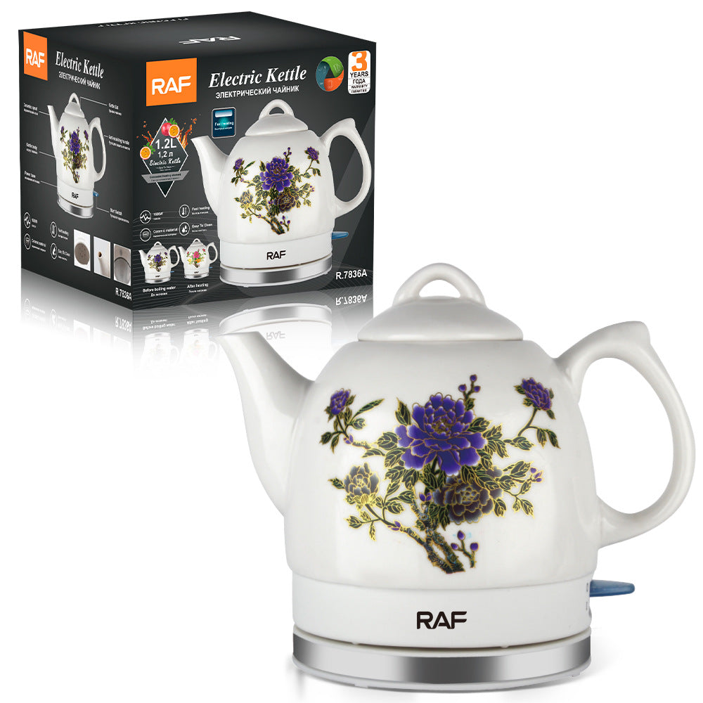 European Standard Hot Selling Ceramic Electric Kettle Household Electric Automatic Power-off Porcelain Kettle Dropshipping