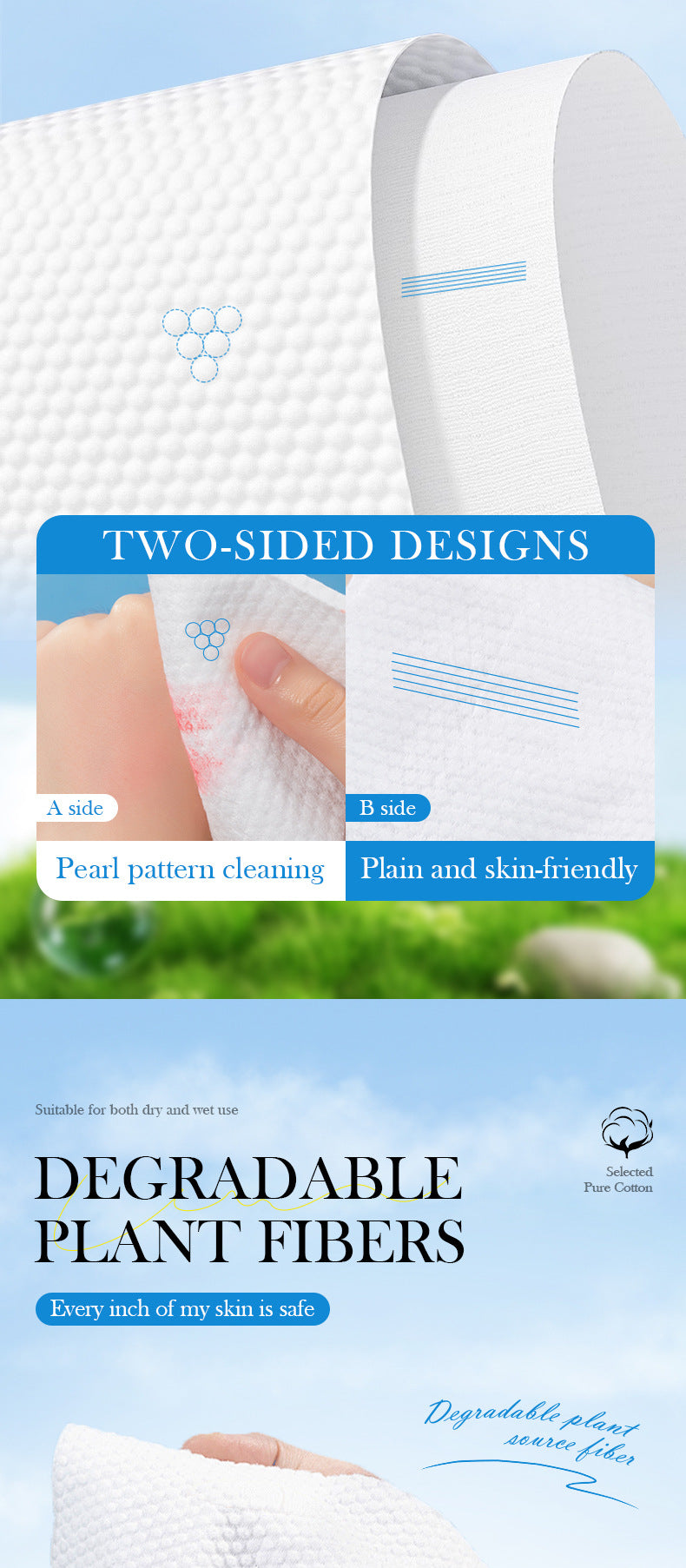 Pure Cotton Skin-Friendly Face Towel50Pumping SADOER Daily Makeup Remover Towels Face Towels Cross-Border Wholesale