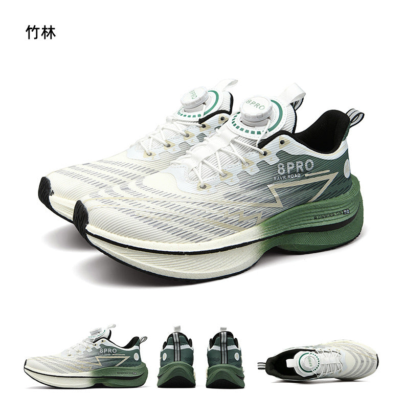 Red Rabbit8pro Button Student Sports Shoes for Men and Women, Carbon Plate Lightweight Shock-Absorbing Running Shoes, Candy Colors