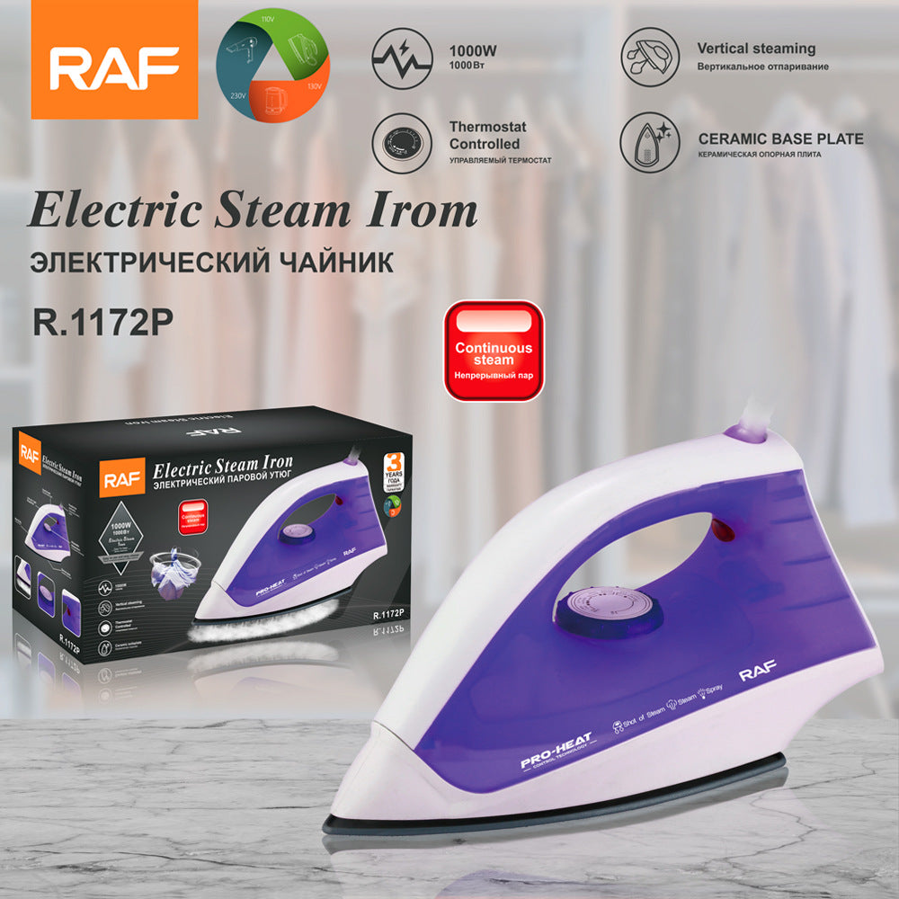 RAF EU Standard Handheld Electric Iron Household Small Portable Iron Handheld Ironing Machine Dry Iron 1172