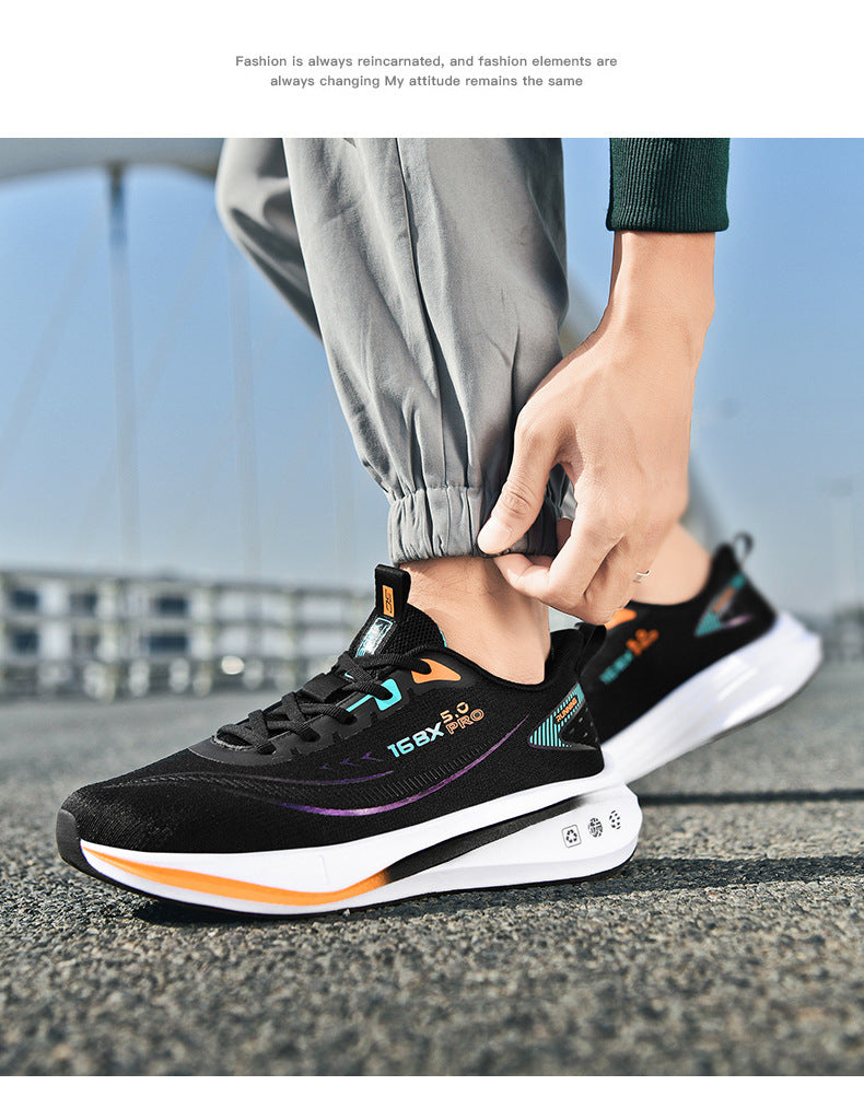 2025Large Size Marathon Running Shoes for Men and Women, Outdoor Aerobic Running, Lightweight and Breathable, Student Physical Test Running Shoes