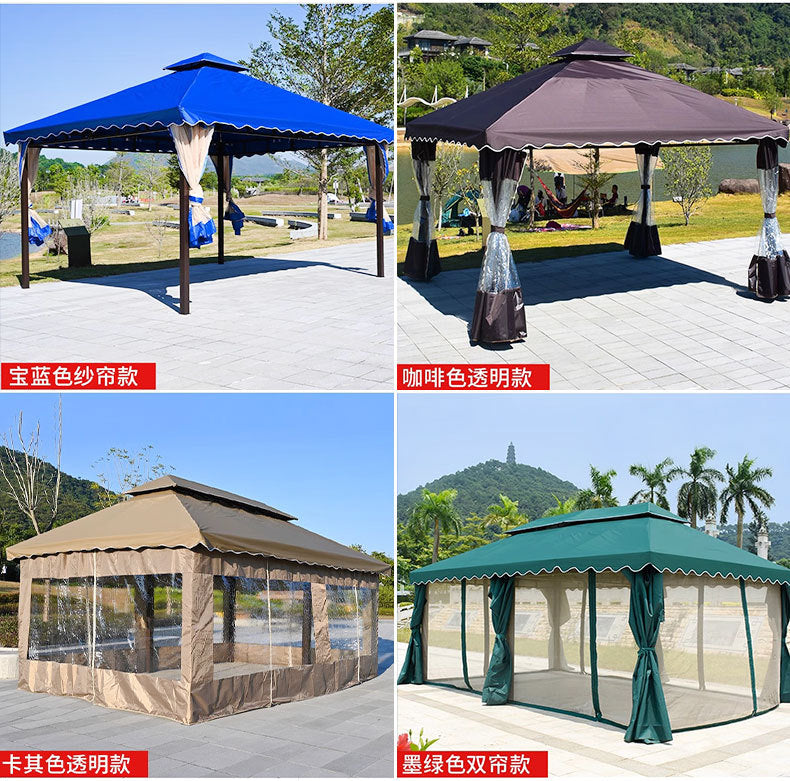Outdoor Sunshade Canopy Rain Shelter Courtyard Garden Villa Four-legged Pavilion Advertising Event Large Roman Tent Umbrella Wholesale
