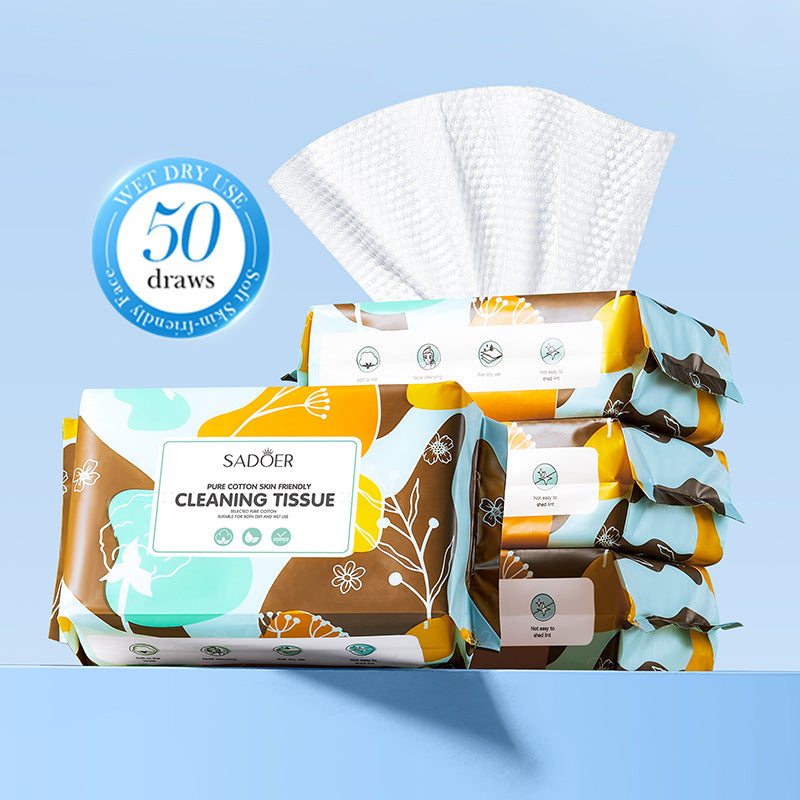 Pure Cotton Skin-Friendly Face Towel50Pumping SADOER Daily Makeup Remover Towels Face Towels Cross-Border Wholesale