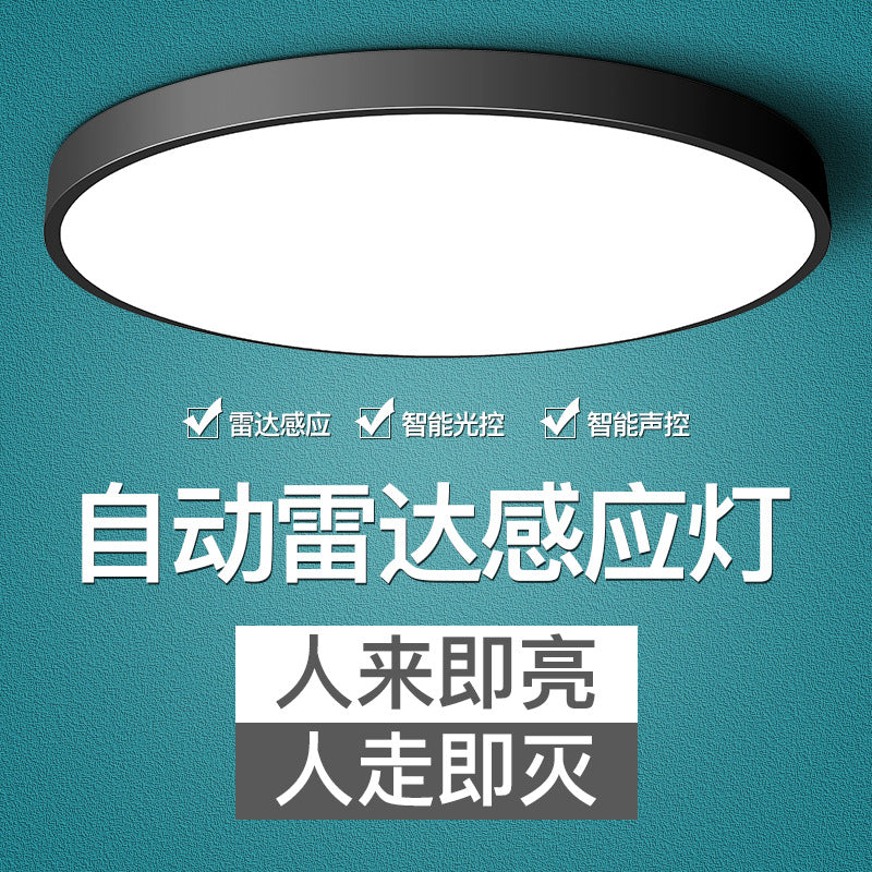 Smart Ceiling Light LED Aisle Corridor Lighting Stair Light Entryway Voice-Controlled Light Radar Human Body Sensor Light