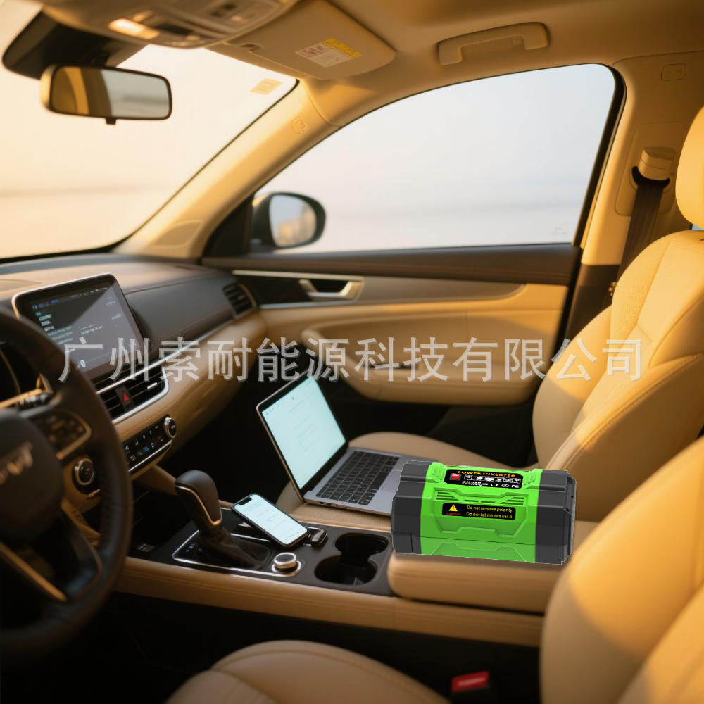 Vehicle Inverter200W300W600W12V Turn110V/220V With dual sockets USB/Type-C Converter