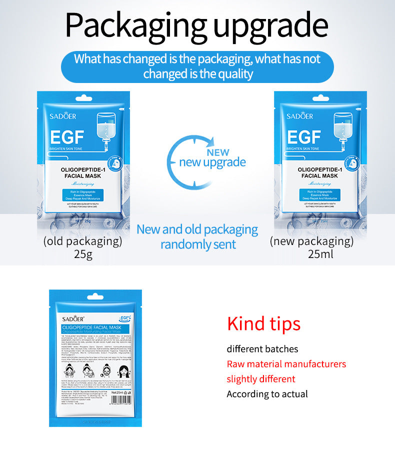 Full English Mask SADOER Hyaluronic Acid Vitamin E Oligopeptide Hydrating Moisturizing Tablets  Foreign Trade Wholesale